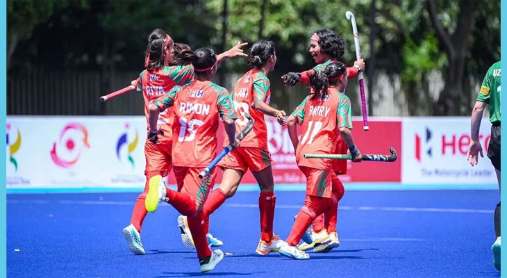 হকিতে ইতিহাস গড়ল বাংলাদেশের মেয়েরা, এশিয়ান গেমস বাছাইয়ে প্রথম জয়