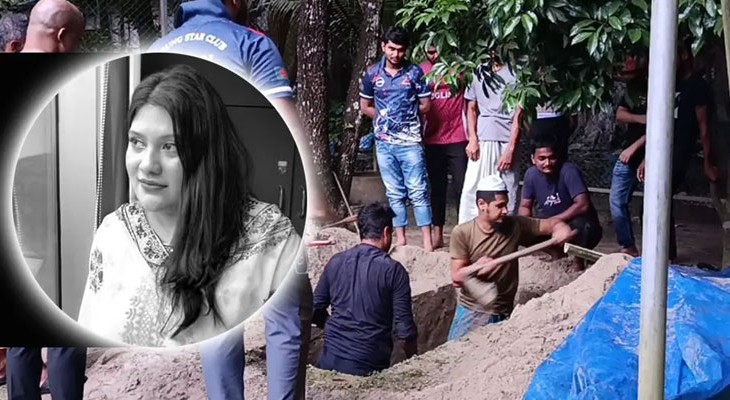 নানি বাড়ির আঙিনায় দাফন সম্পন্ন হলো কারিনা কায়সারের